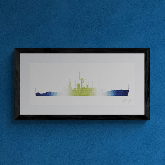 HMS PLYMOUTH (F126) South Atlantic Print