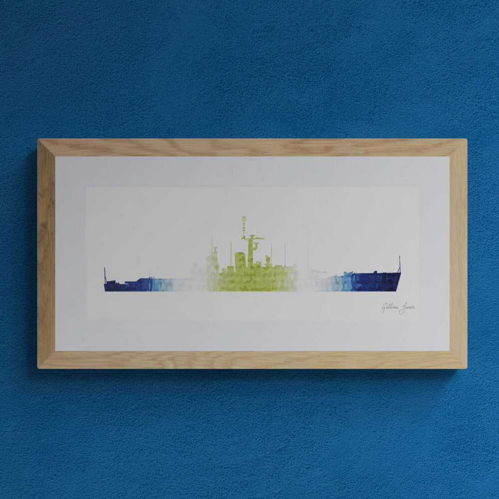 HMS PLYMOUTH (F126) South Atlantic Print