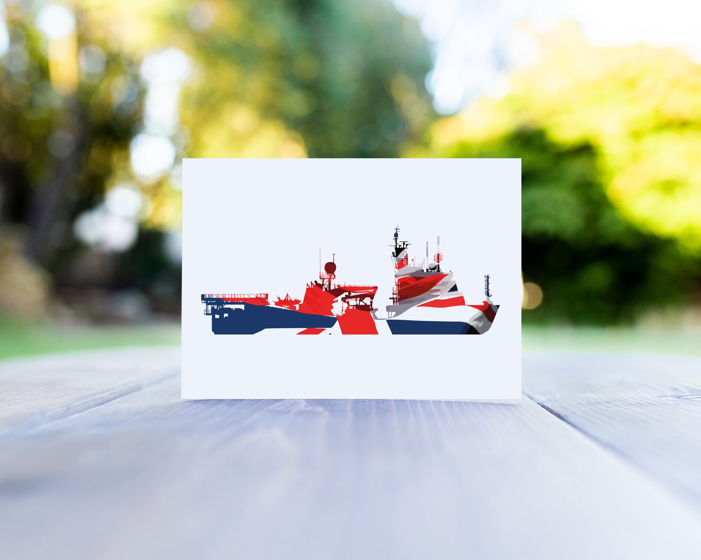 HMS Protector Union Flag Greeting Card