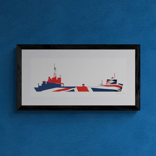 HMS RAMPART / HMAV AKYAB Union Flag Print