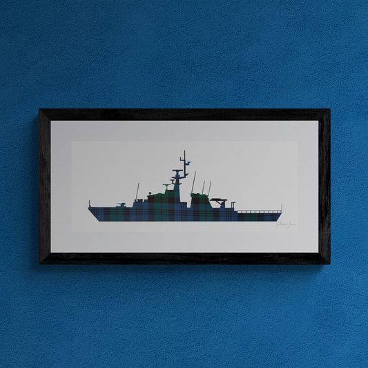 HMS SPEY Tartan Print