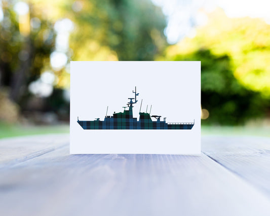 HMS SPEY Tartan Greeting Card