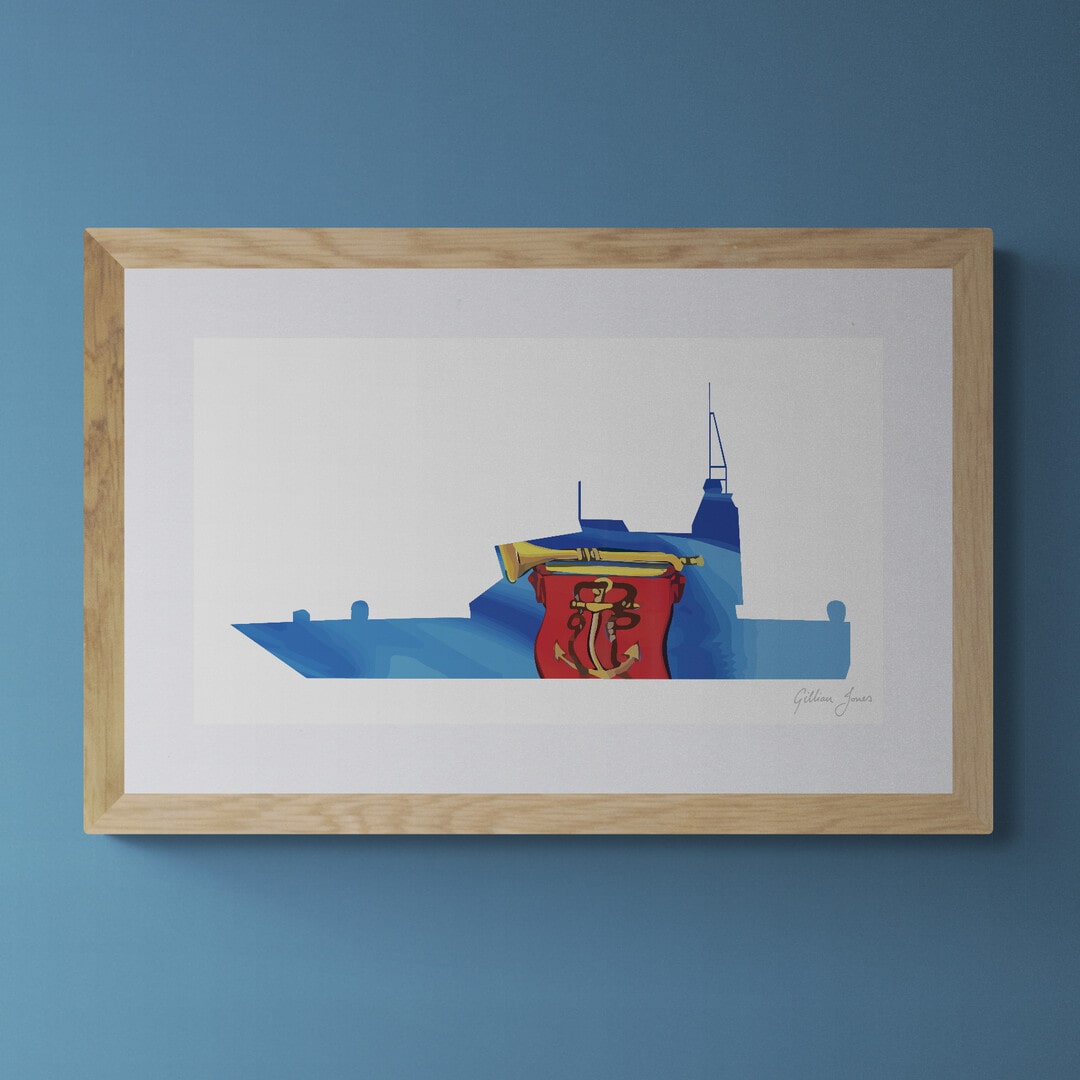 HMS Trumpeter (Cambridge URNU) Print