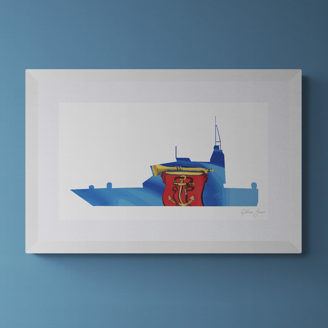 HMS Trumpeter (Cambridge URNU) Print