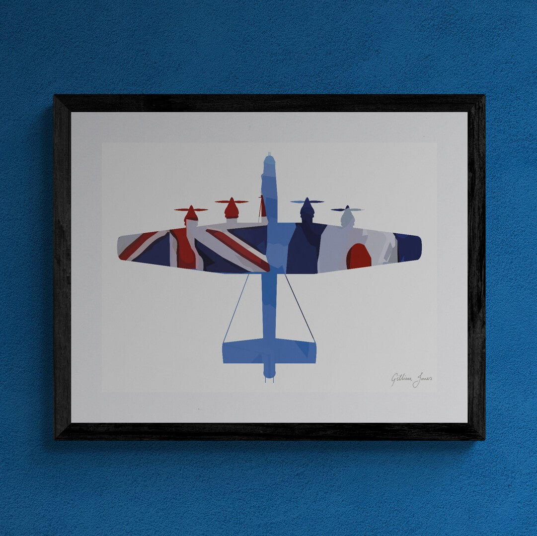 Halifax RAF Ensign Print