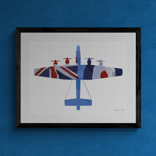 Halifax RAF Ensign Print
