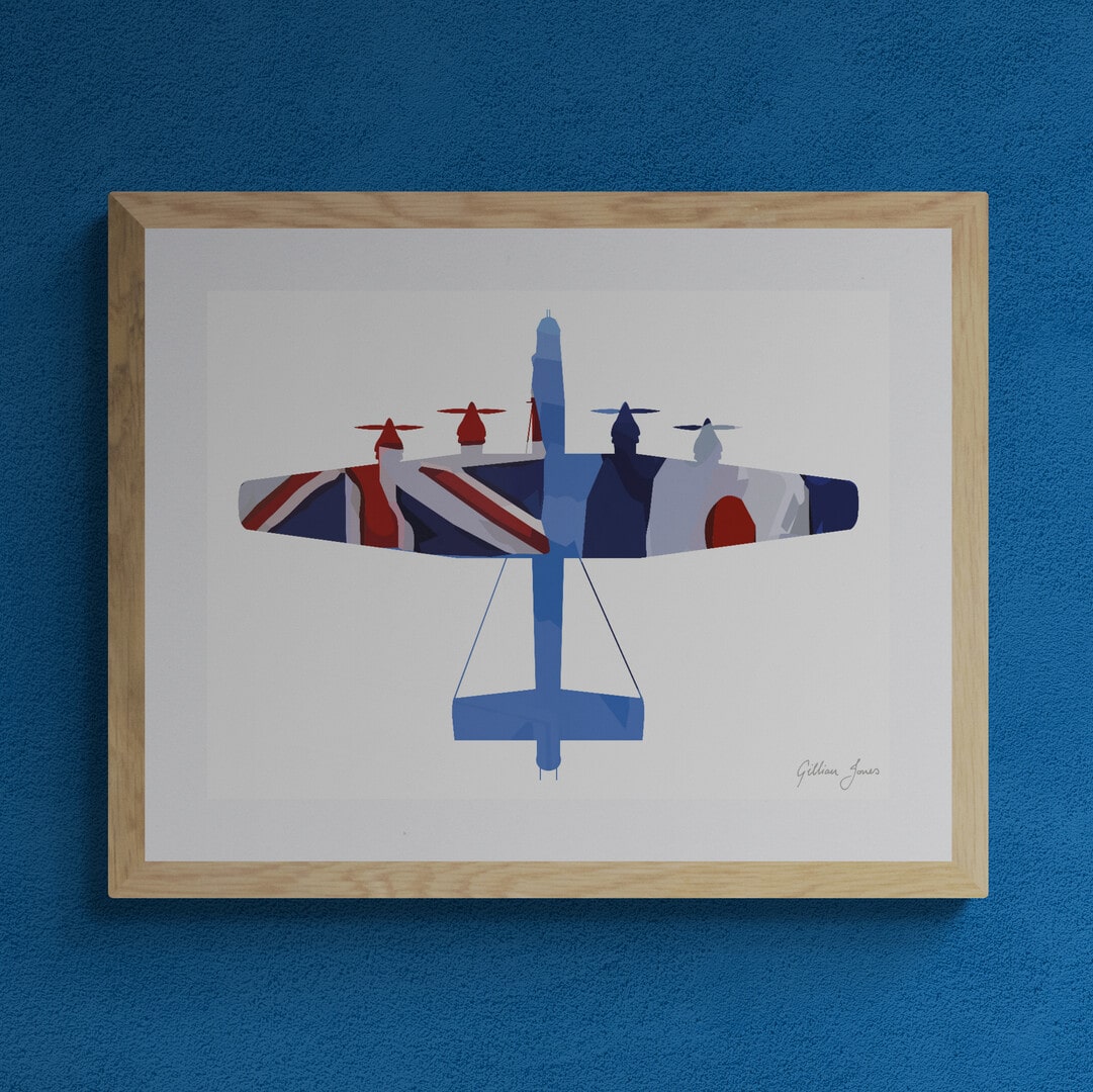 Halifax RAF Ensign Print