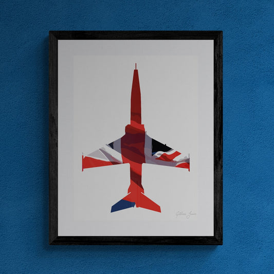 Red Arrows / Hawk T2 Union Flag Print
