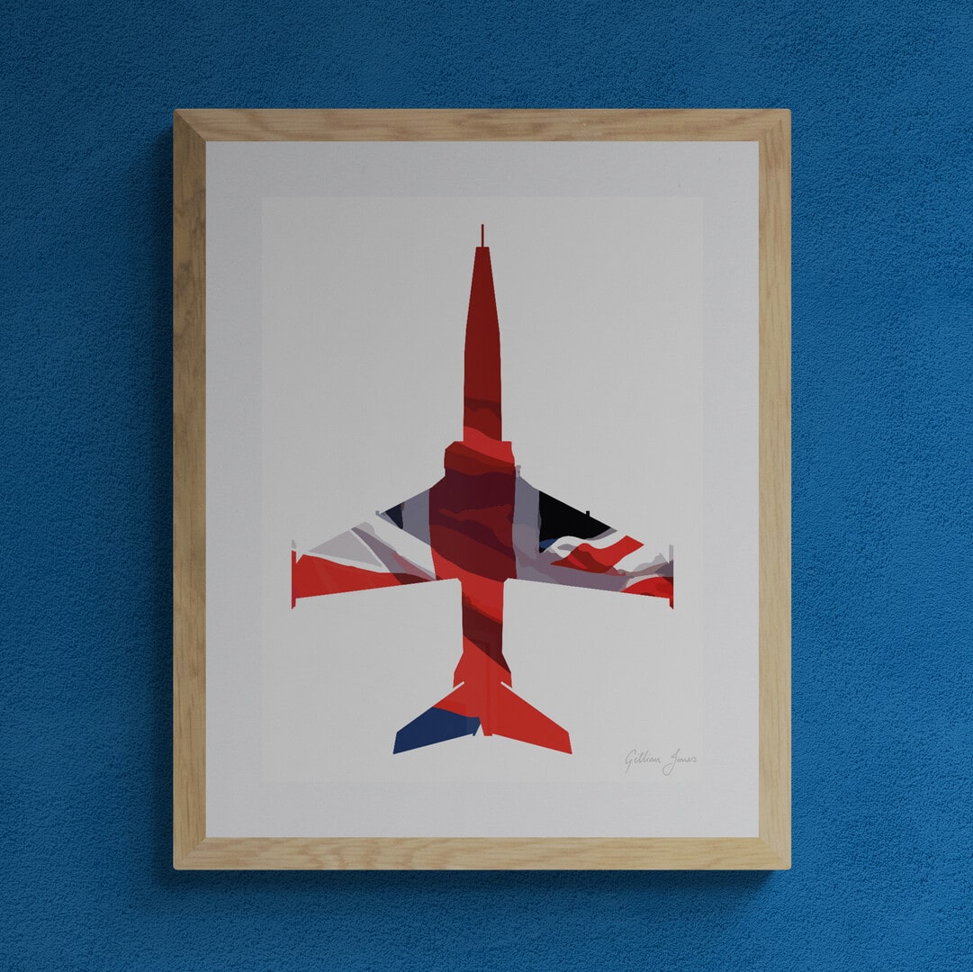 Red Arrows / Hawk T2 Union Flag Print