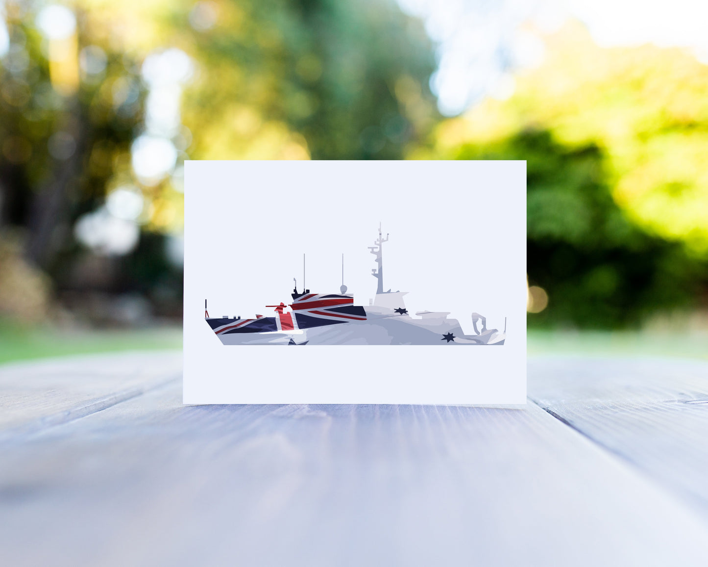 Huon Class Australian White Ensign Greeting Card