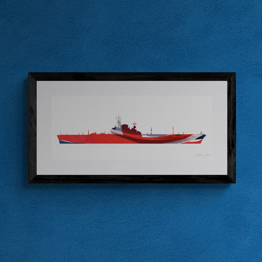 Implacable Class Aircraft Carrier Union Flag Print