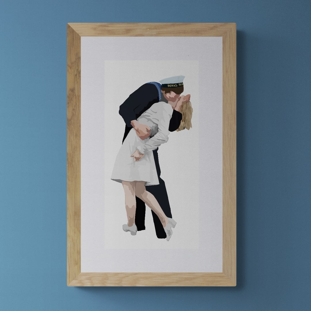 Valentine’s Day Special: Kissing Sailor Print, Gift Wrap & Card