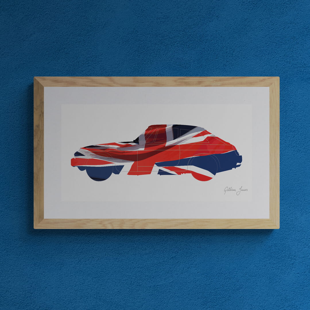 MG MGB GT Union Flag Print
