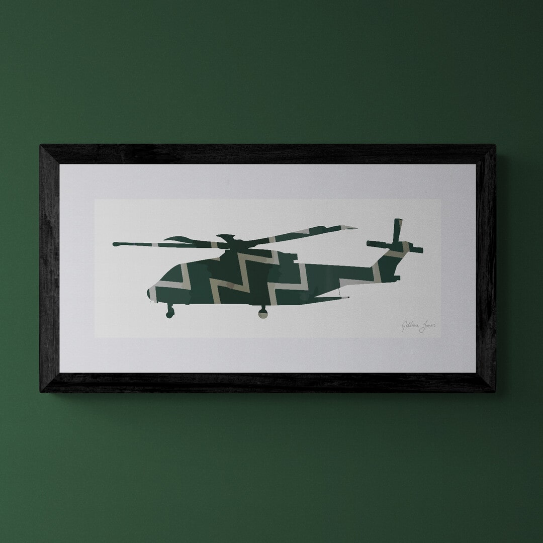 Merlin Mk4 Commando Helicopter Force Print