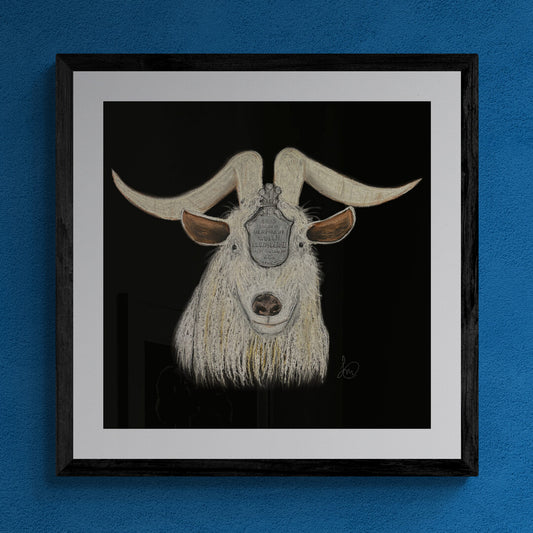 Goat Mascot Print