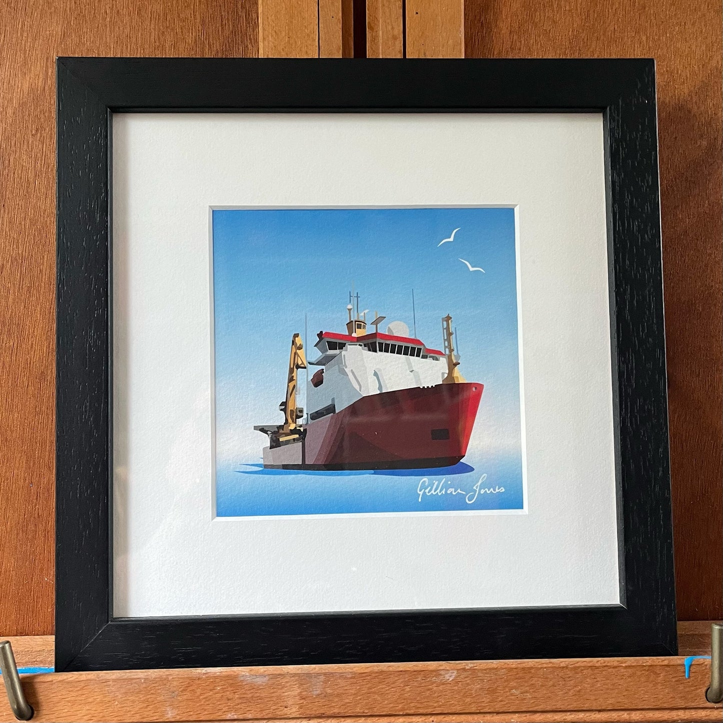 HMS Protector Framed Print