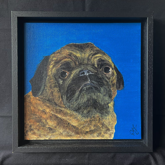 Little Pug Acrylic Painting