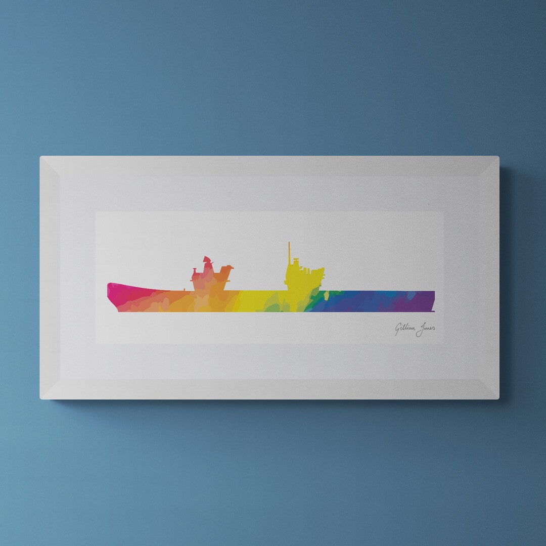 Queen Elizabeth Class Rainbow Print