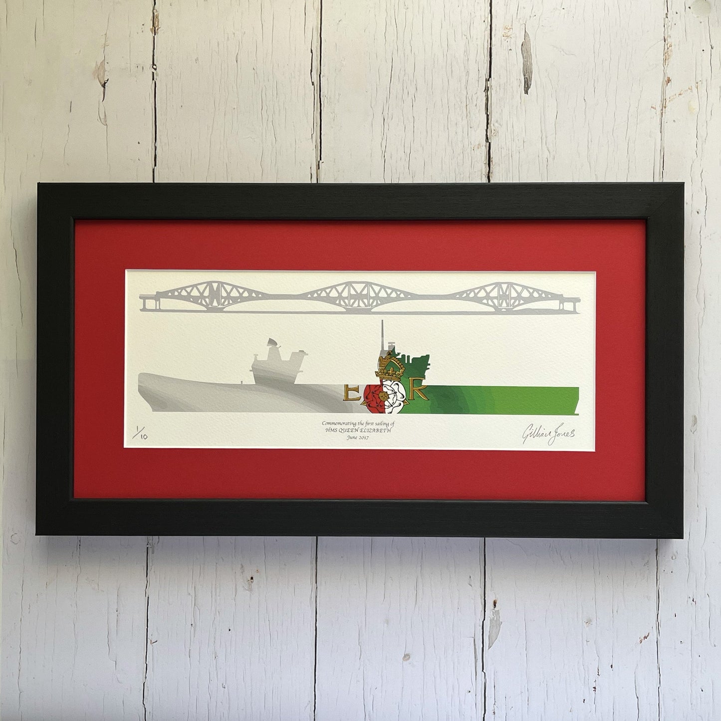 HMS QUEEN ELIZABETH (R08) First Sailing Limited Edition Print