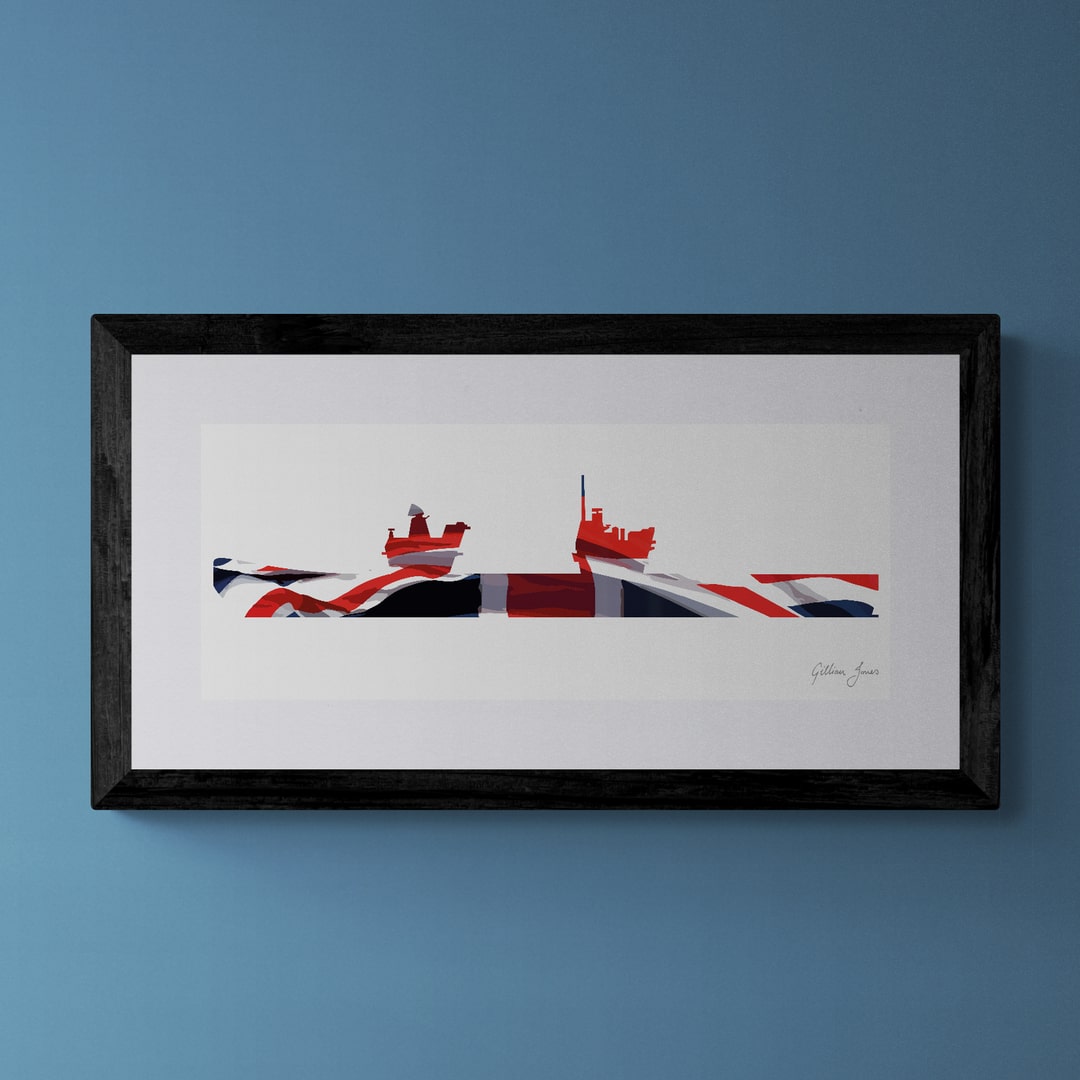 Queen Elizabeth Class Union Flag Print