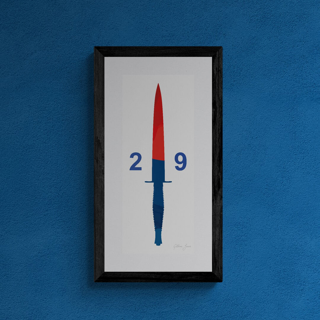 Royal Artillery 29 Commando Dagger Print – Gillian Jones Designs