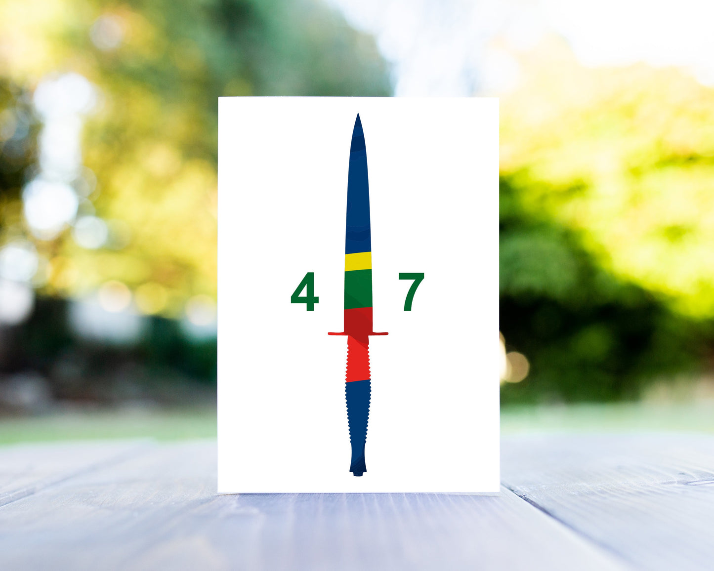 Royal Marines 47 Commando Dagger Greeting Card