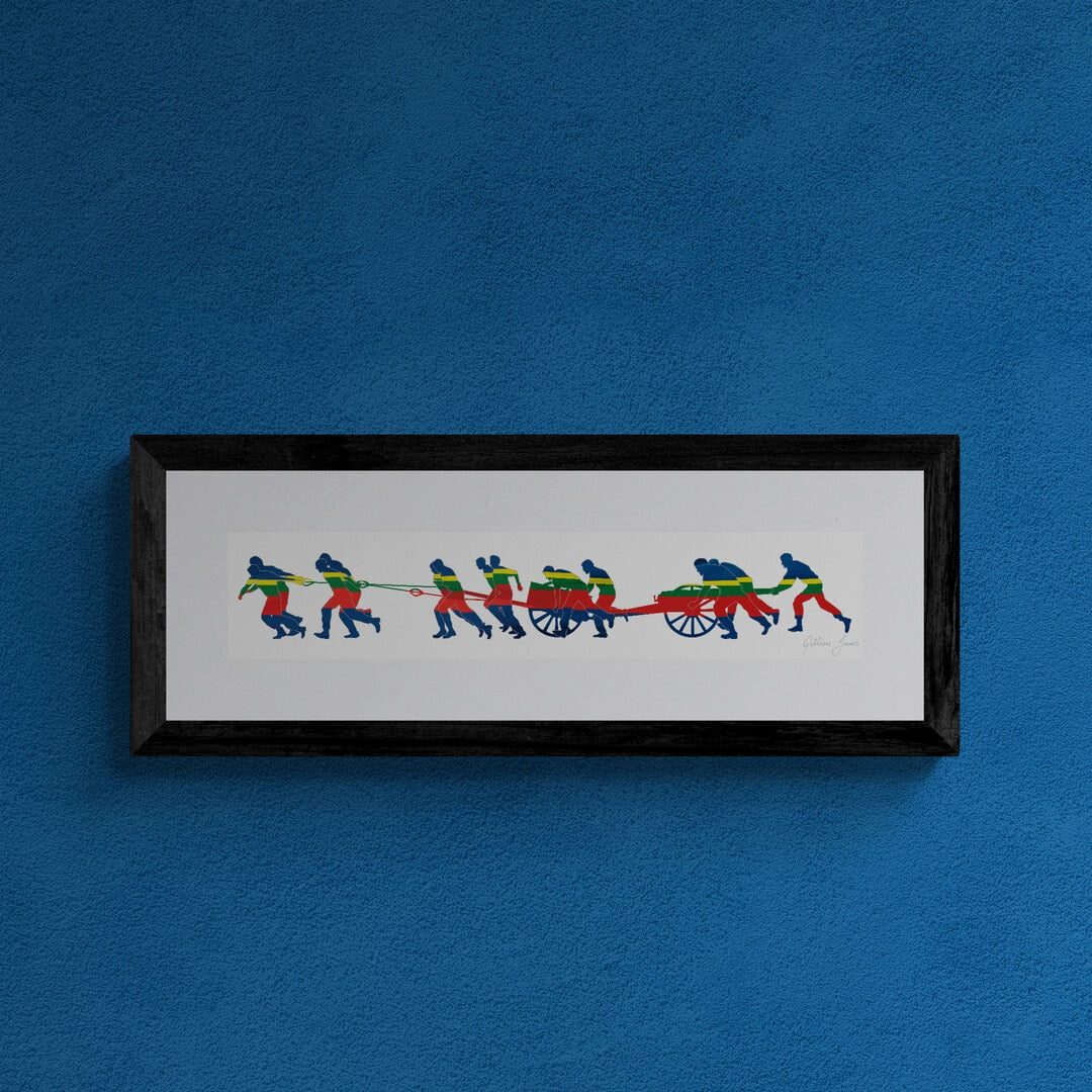 Royal Marines Field Gun Run Silhouette Print