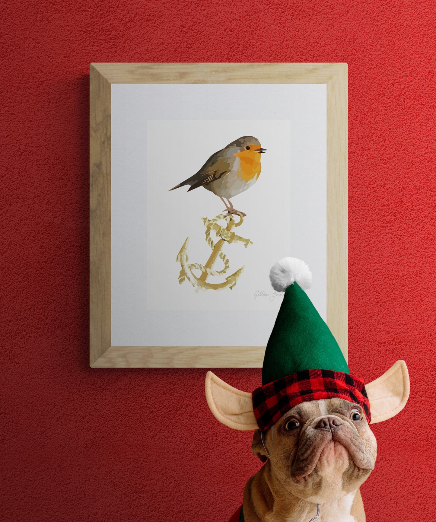 Robin and Anchor Print