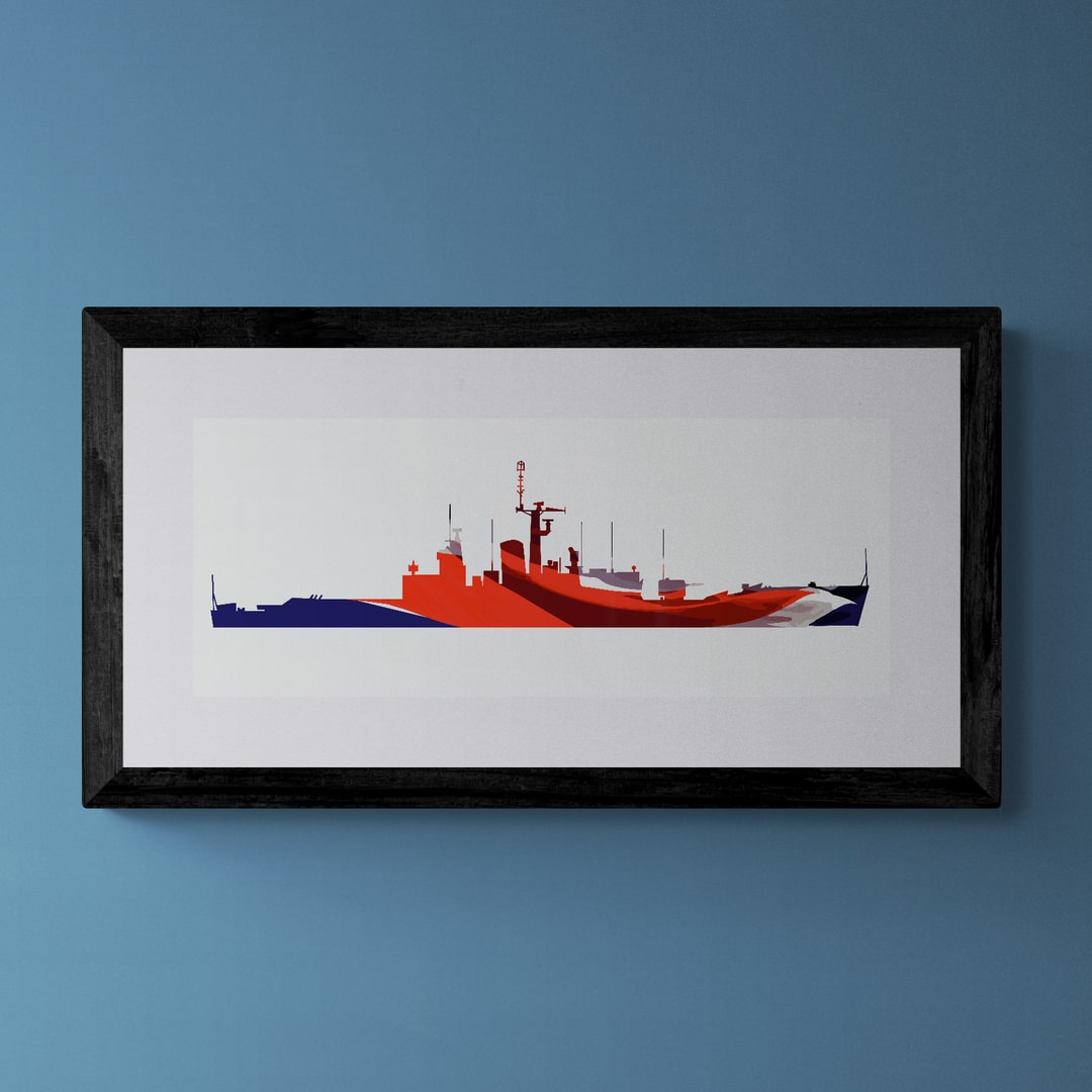 Rothesay Class Type 12M Frigate Union Flag Print