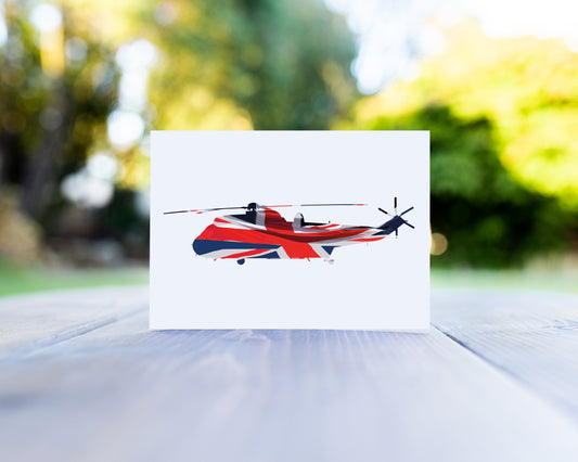 Sea King HAR 3 Union Flag Greeting Card