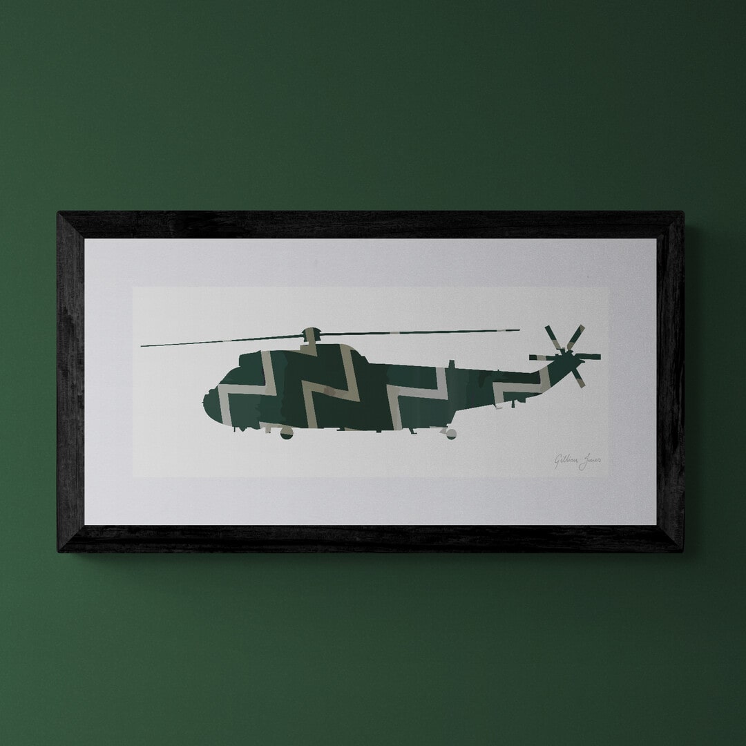 Sea King HC4 Commando Helicopter Force Print