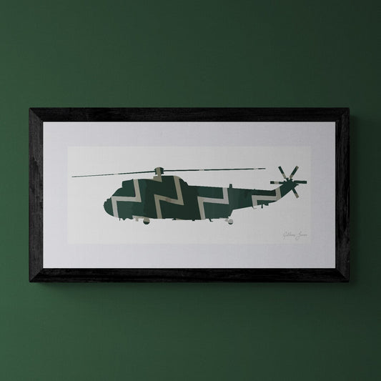 Sea King HC4 Commando Helicopter Force Print