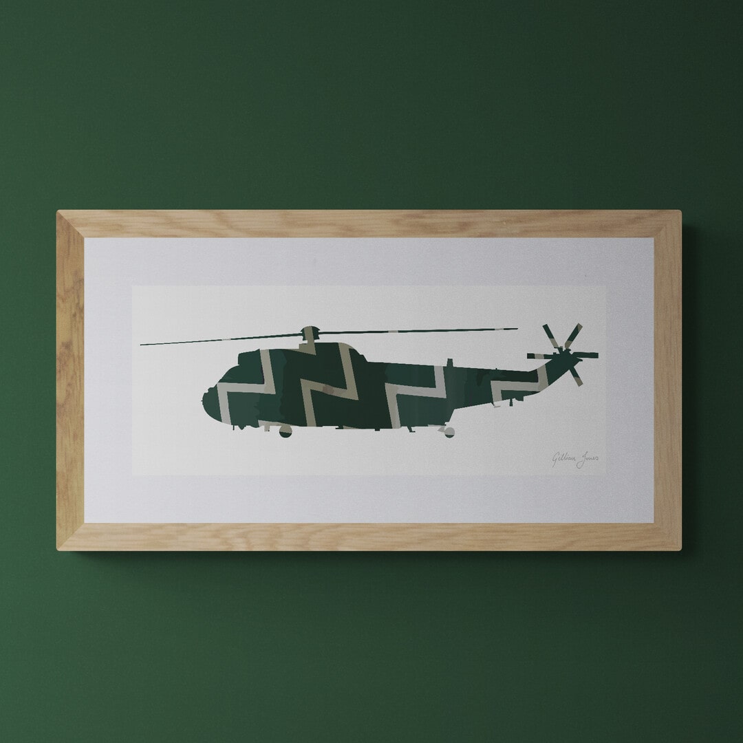 Sea King HC4 Commando Helicopter Force Print