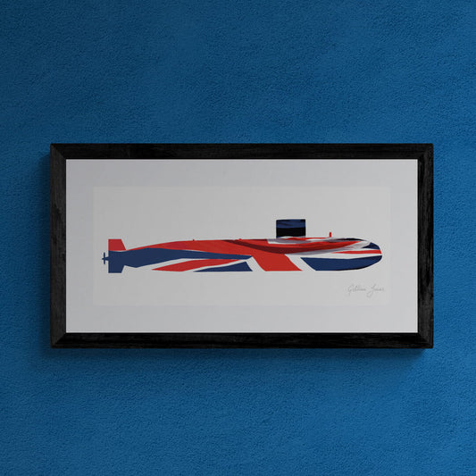 Swiftsure Class Submarine Union Flag Print