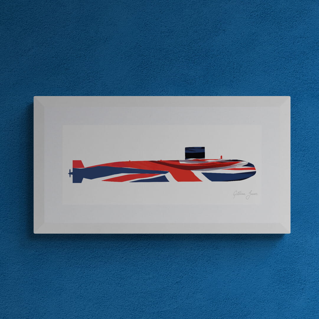 Swiftsure Class Submarine Union Flag Print