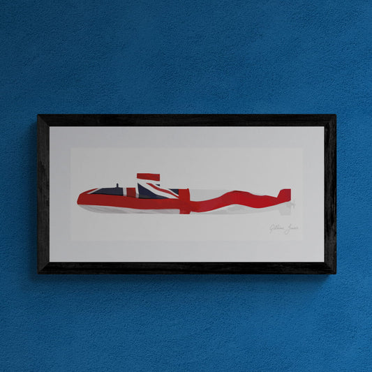 Swiftsure Class Submarine White Ensign Print