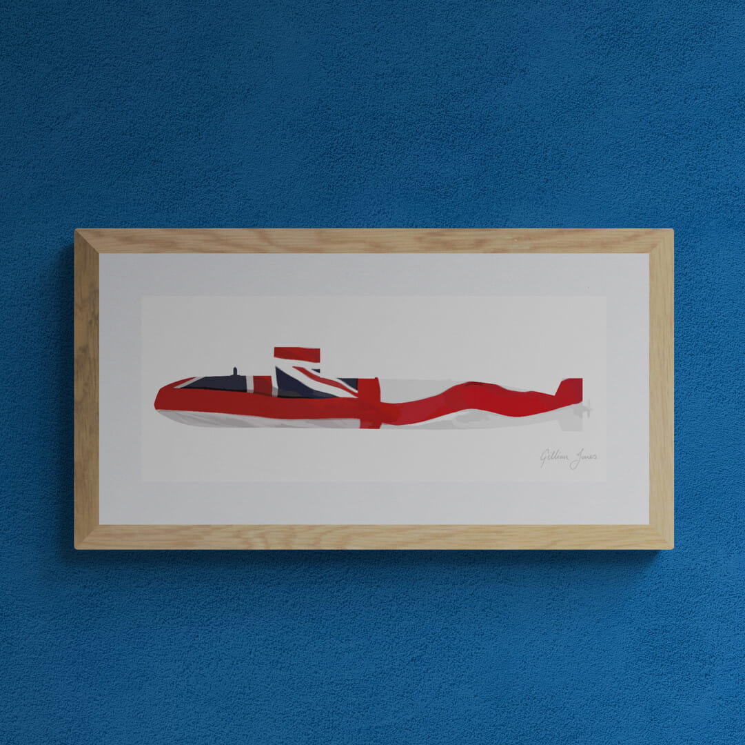 Swiftsure Class Submarine White Ensign Print
