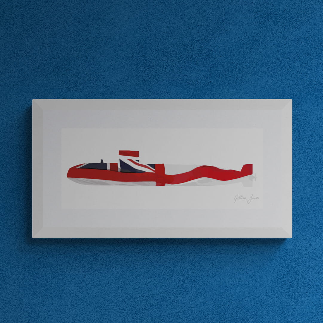 Swiftsure Class Submarine White Ensign Print