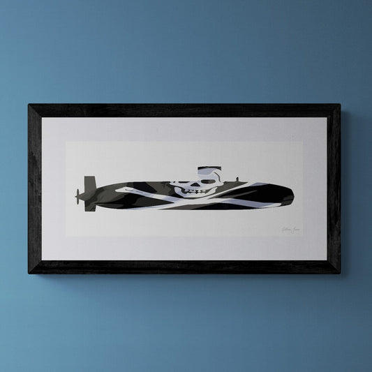 Swiftsure Class Submarine Jolly Roger Print