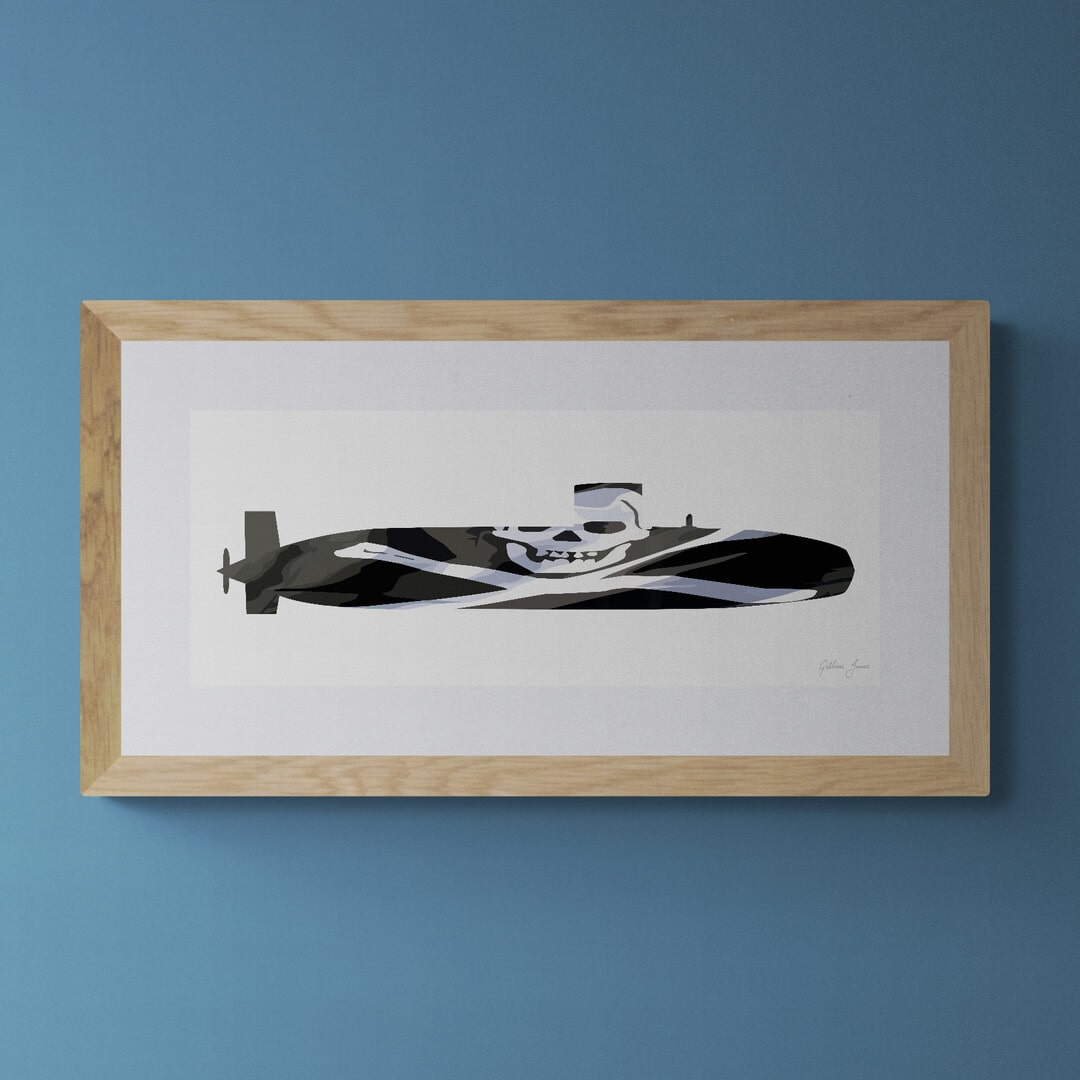 Swiftsure Class Submarine Jolly Roger Print