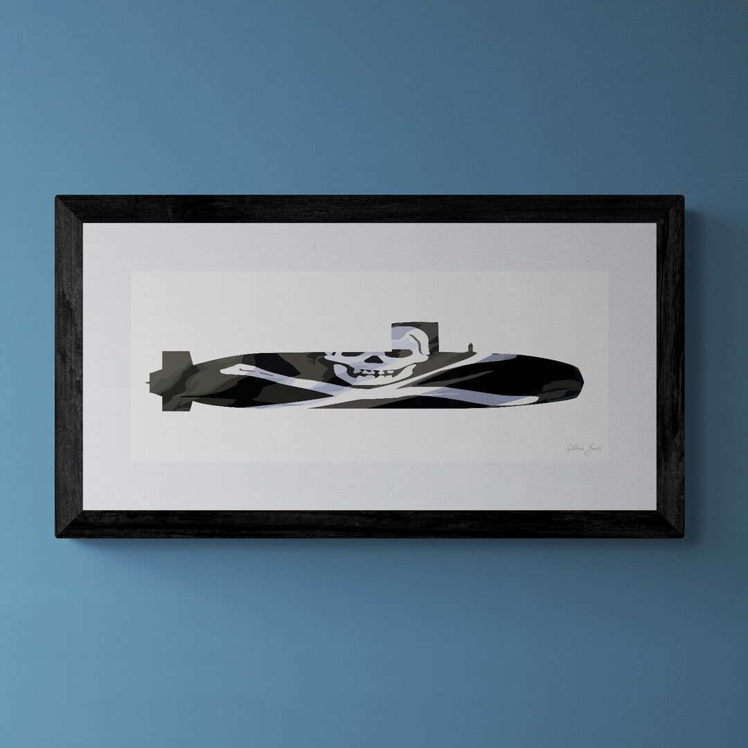 Swiftsure Class Submarine Jolly Roger Print