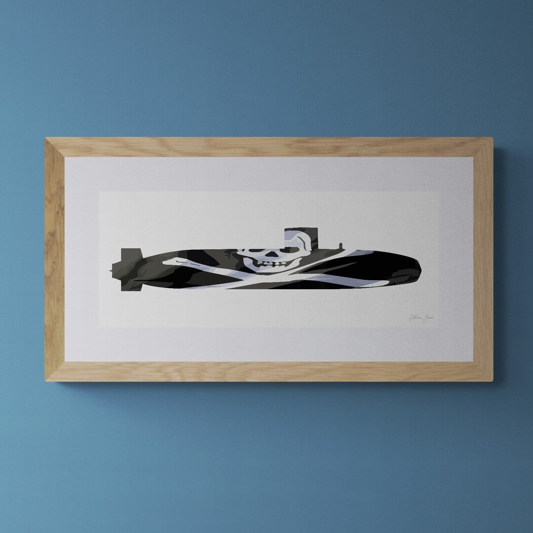 Swiftsure Class Submarine Jolly Roger Print