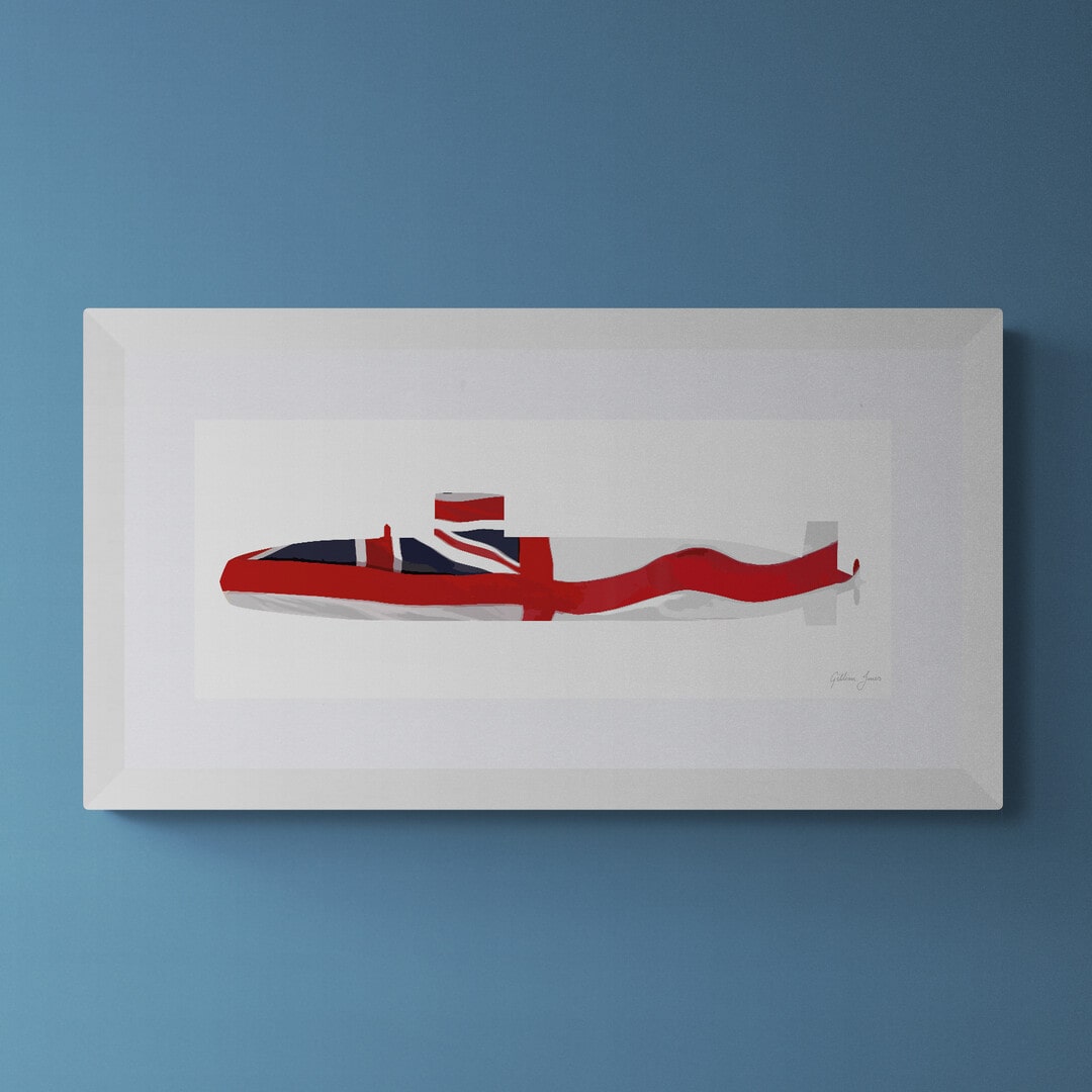 Swiftsure Class Submarine White Ensign Print