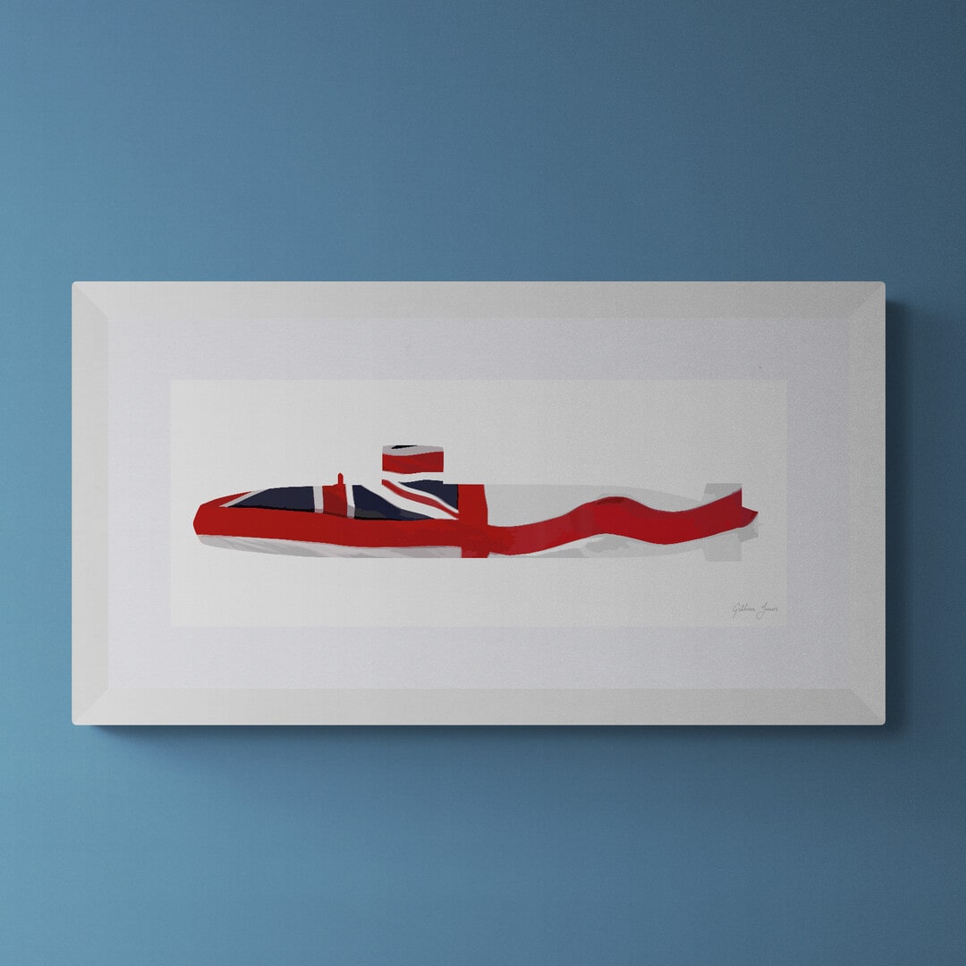 Swiftsure Class Submarine White Ensign Print