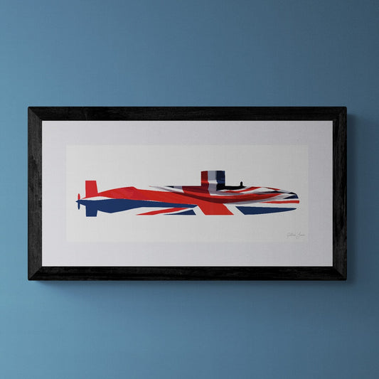 Swiftsure Class Submarine Union Flag Print