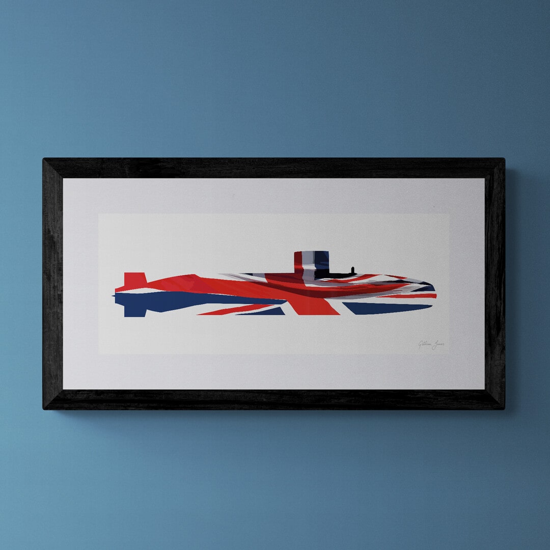 Swiftsure Class Submarine Union Flag Print