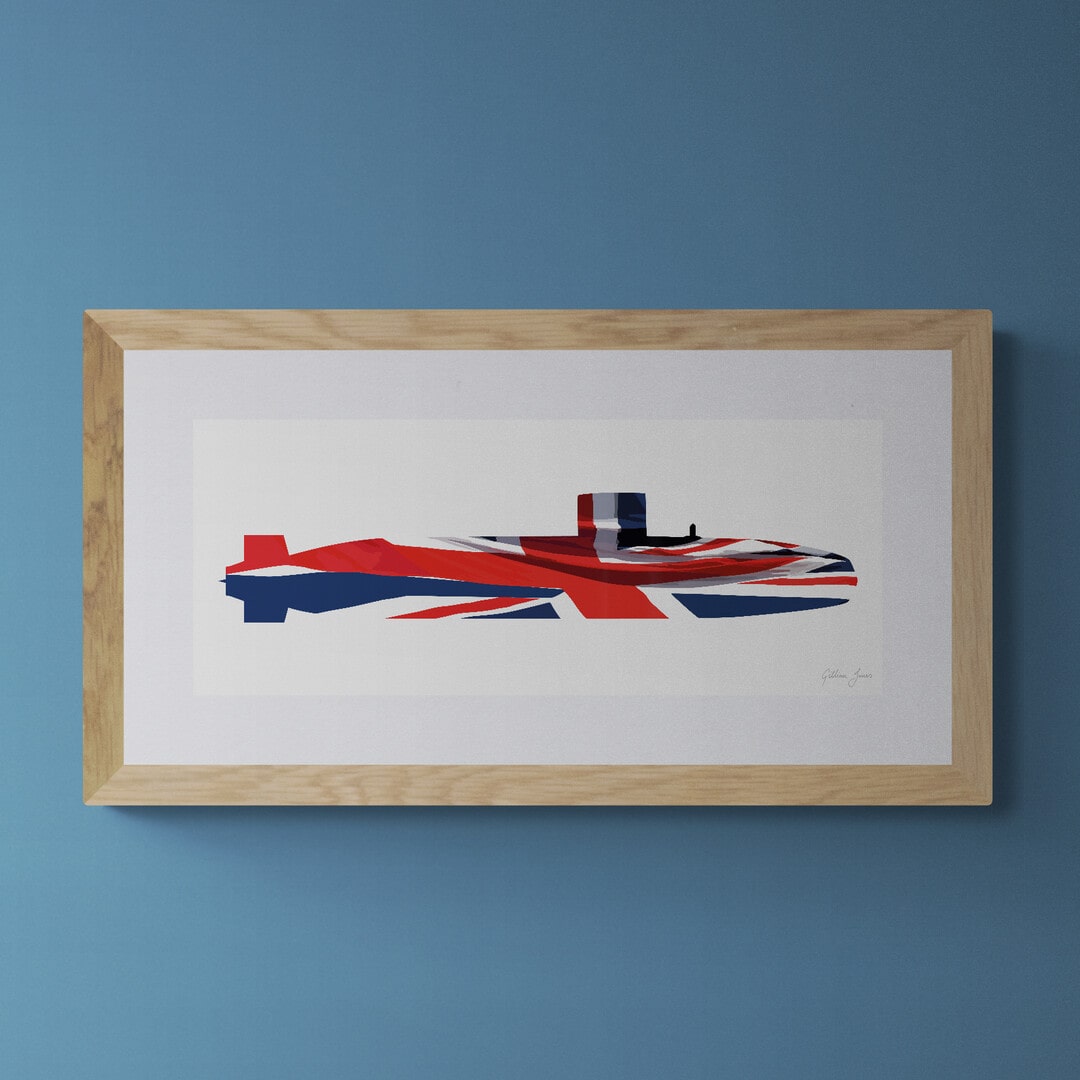 Swiftsure Class Submarine Union Flag Print