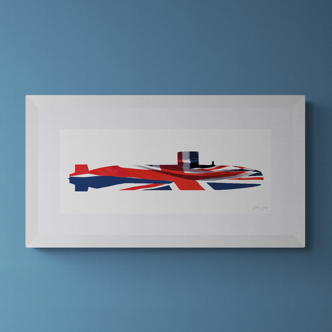 Swiftsure Class Submarine Union Flag Print