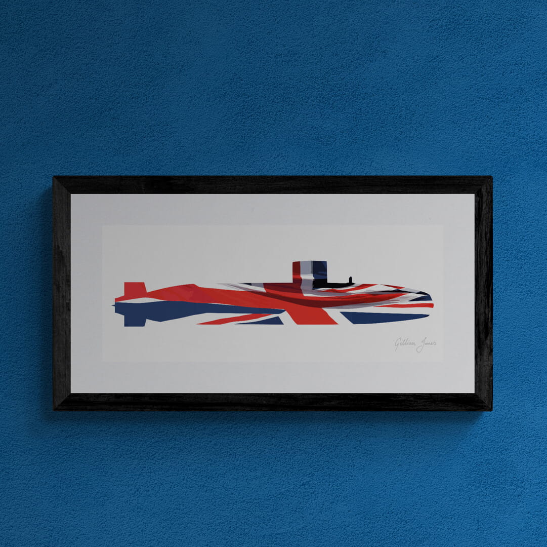 Swiftsure Class Submarine Union Flag Print