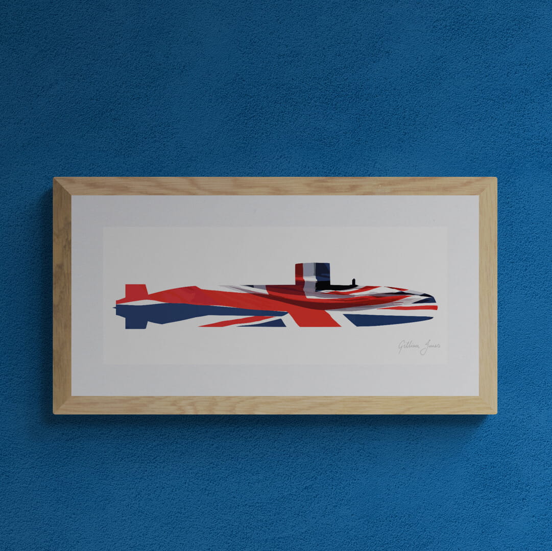 Swiftsure Class Submarine Union Flag Print